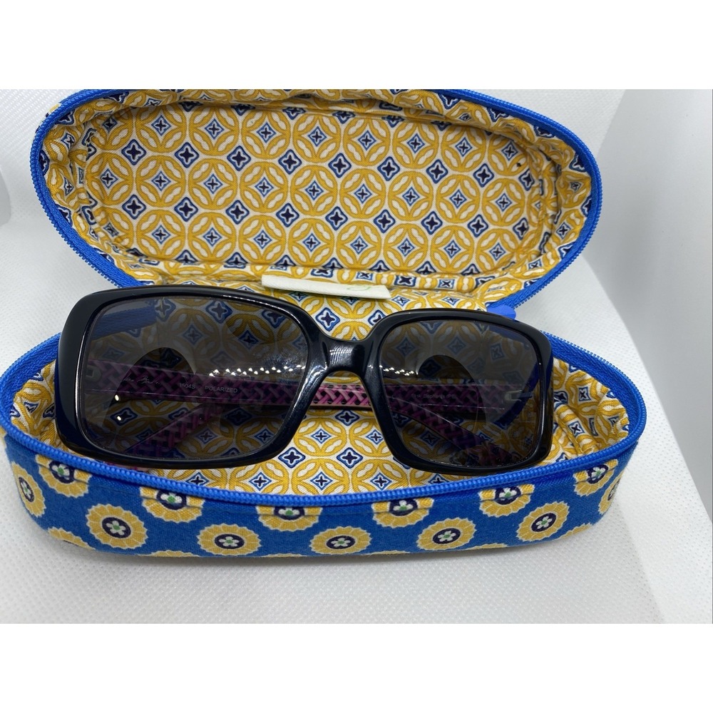 Vera Bradley Polarized Sunglasses Pink Elephants With Blue Floral Case - Picture 10 of 10